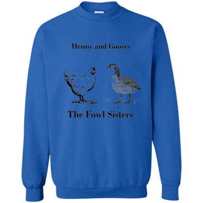 Henny and Goosey The Fowl Sisters T-shirt Royal
