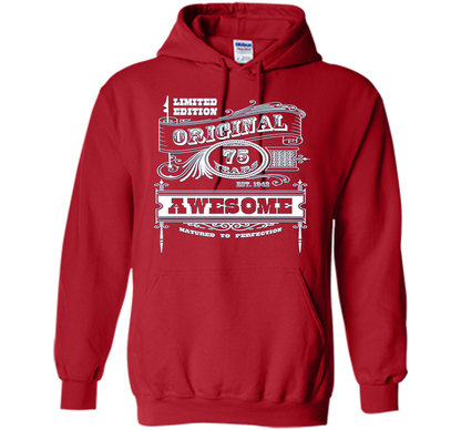 Best 75th Birthday Made in 1942 Awesome T-Shirt Gift Idea shirt Red