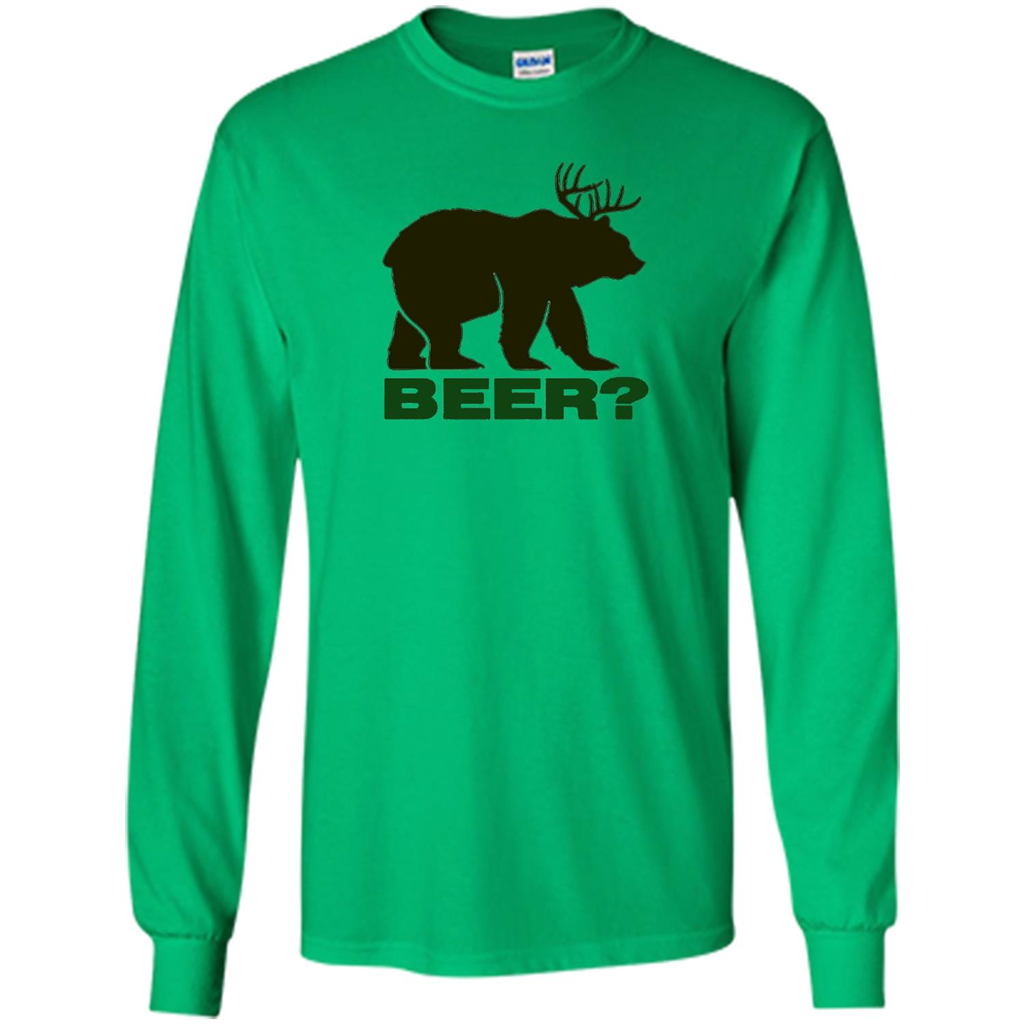 Bear Deer Bear Beer Funny T-shirt Irish Green