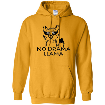 Funny No Drama Llama T-shirt Gold