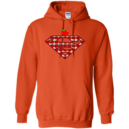 Super Superhero Teacher T-shirt School Day T-shirt Orange