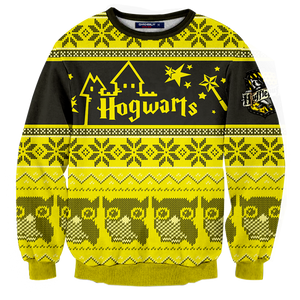 Hufflepuff Harry Potter Ugly Christmas 3D Sweater