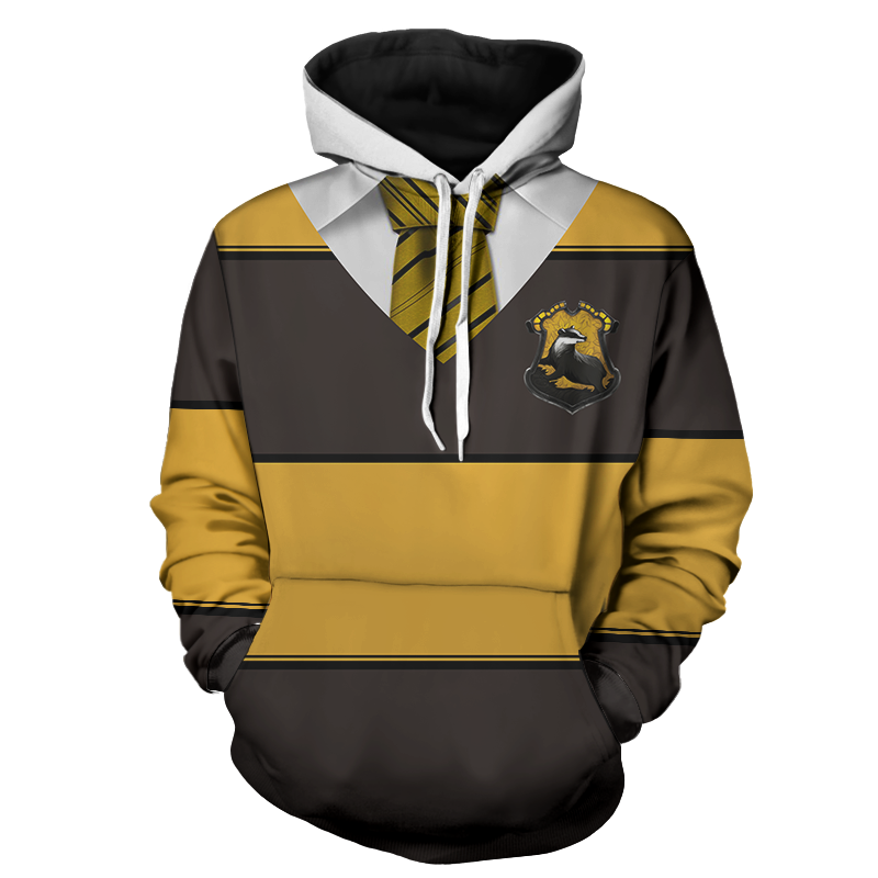 Striped Hufflepuff Harry Potter New 3D Hoodie