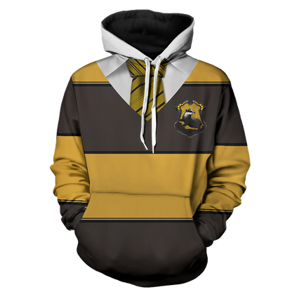 Striped Hufflepuff Harry Potter New 3D Hoodie