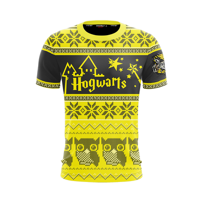 Hufflepuff Harry Potter Ugly Christmas Unisex 3D T-shirt