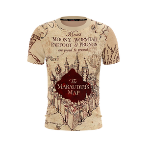 The Marauder's Map Harry Potter Unisex 3D T-shirt