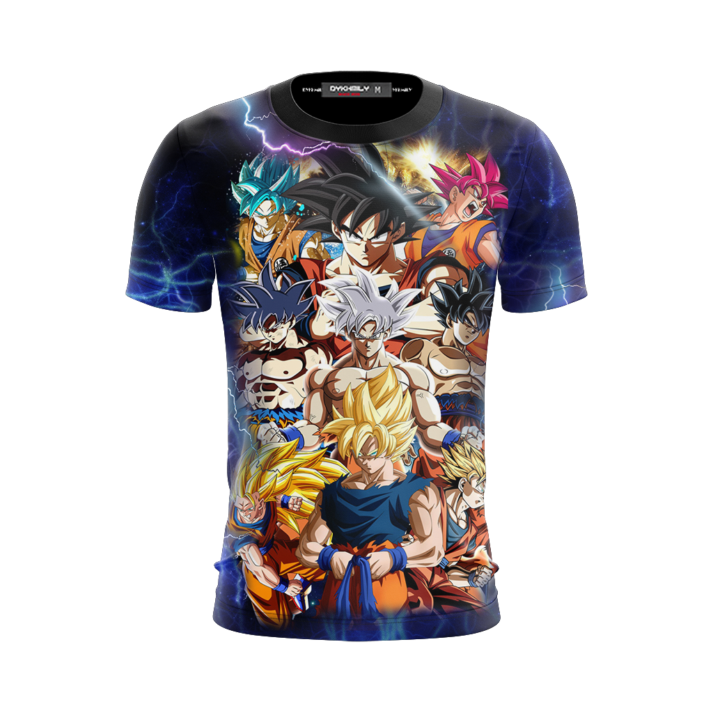 Dragon Ball Super Goku All Forms 3D T-shirt