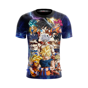Dragon Ball Super Goku All Forms 3D T-shirt