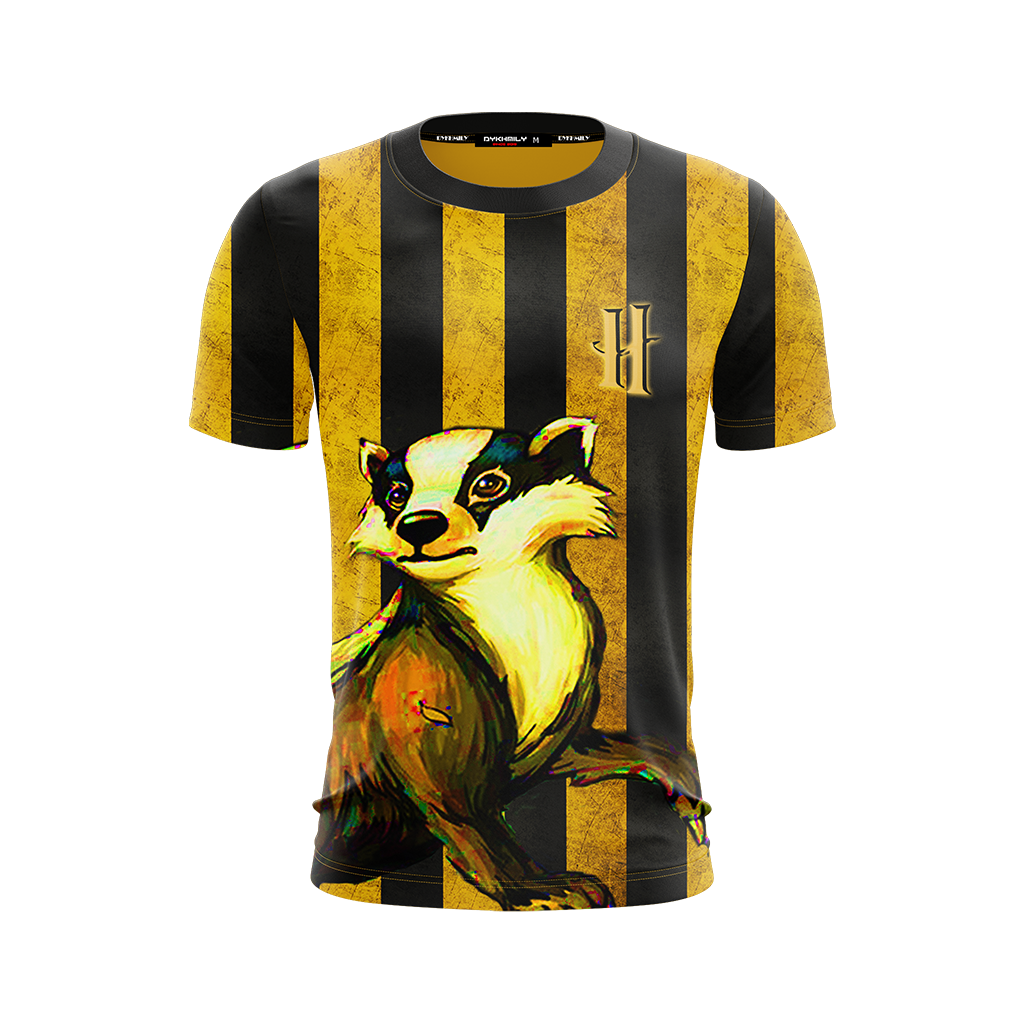Striped Hufflepuff Harry Potter Unisex 3D T-shirt