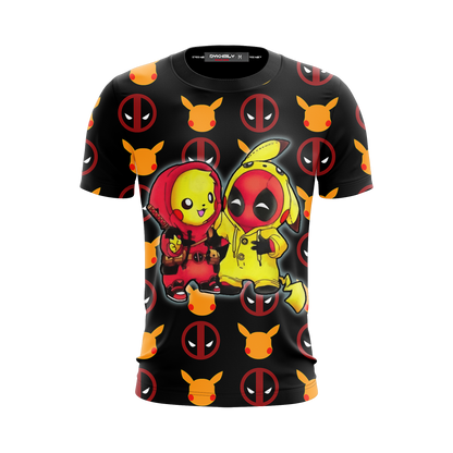 PikaPool Deadpool And Pikachu Unisex 3D T-shirt