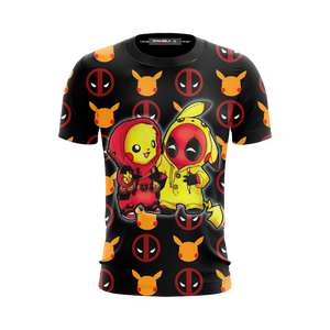 PikaPool Deadpool And Pikachu Unisex 3D T-shirt