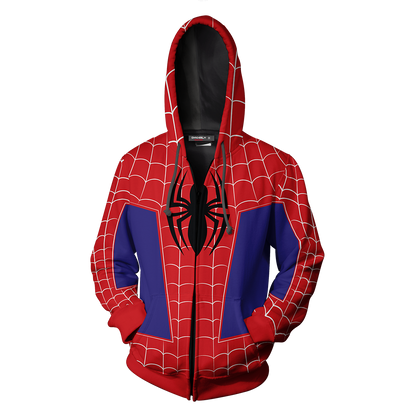 Spider-Man: Into the Spider-Verse Peter Parker Cosplay Zip Up Hoodie Jacket