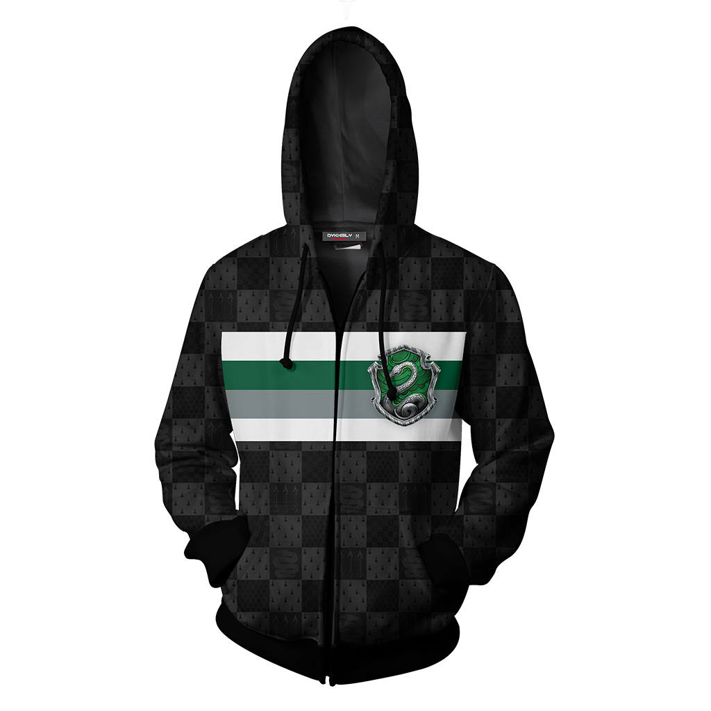 Slytherin House Harry Potter Simple Style Zip Up Hoodie