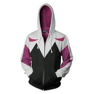 Spider-Gwen Cosplay Zip Up Hoodie Jacket