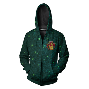 Ilvermorny Horned Serpent House Harry Potter Zip Up Hoodie