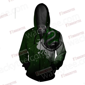 The Slytherin Snake Hogwarts Harry Potter Zip Up Hoodie