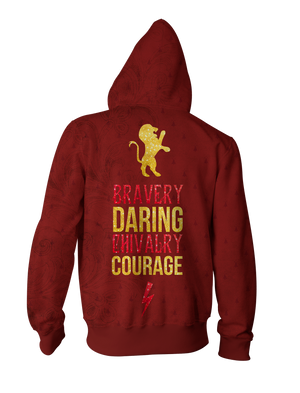 Bravery Daring Chivalry Courage Gryffindor Harry Potter Zip Up Hoodie