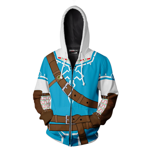 The Legend of Zelda: Breath of the Wild Link Cosplay Zip Up Hoodie