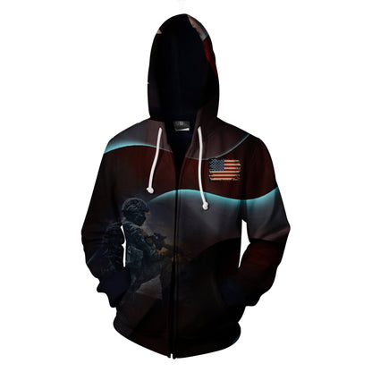Papa - The Man The Myth The Veteran Zip Up Hoodie