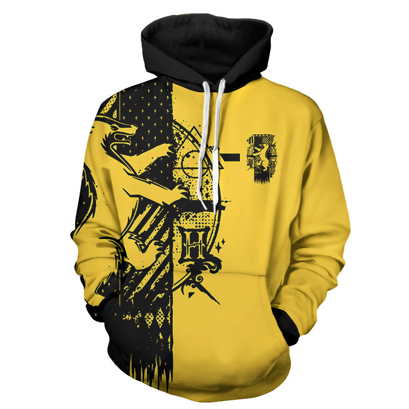 Quidditch Hufflepuff Harry Potter 3D Hoodie