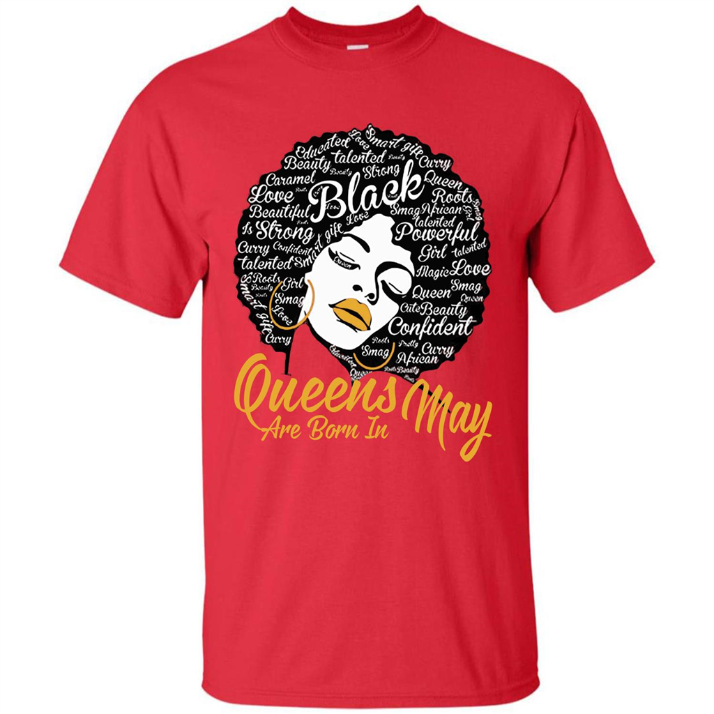 Queen Are Born In May T-shirt Red