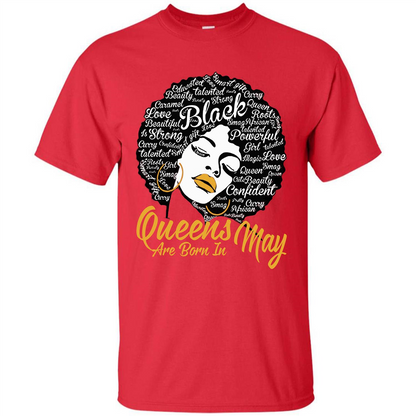 Queen Are Born In May T-shirt Red