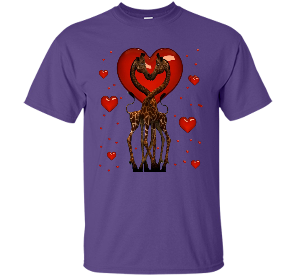 Giraffe Graphic Tee Women Kids Couples Mother's Day Gifts t-shirt Purple
