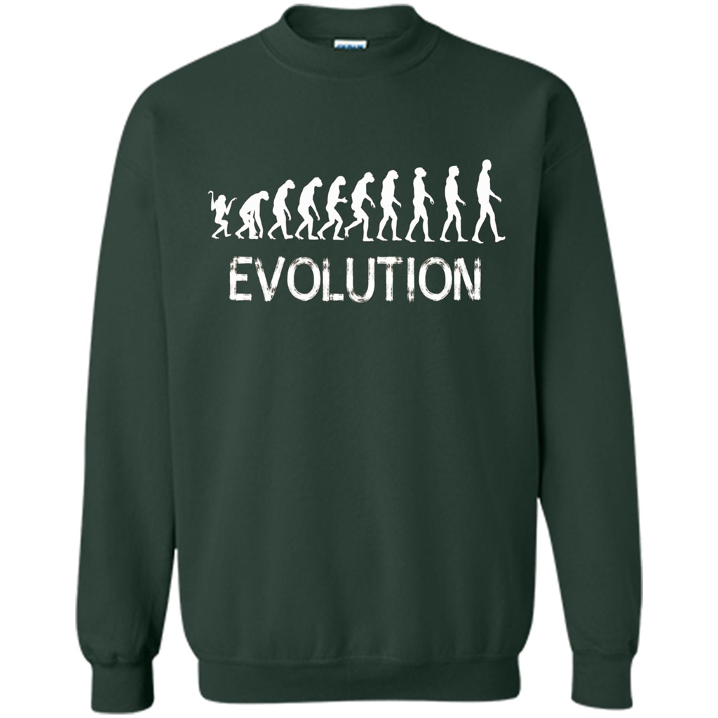 Evolution Biology Monkey To Human T-Shirt Forest Green
