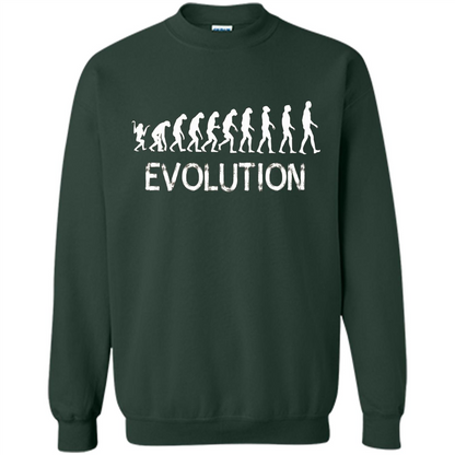 Evolution Biology Monkey To Human T-Shirt Forest Green