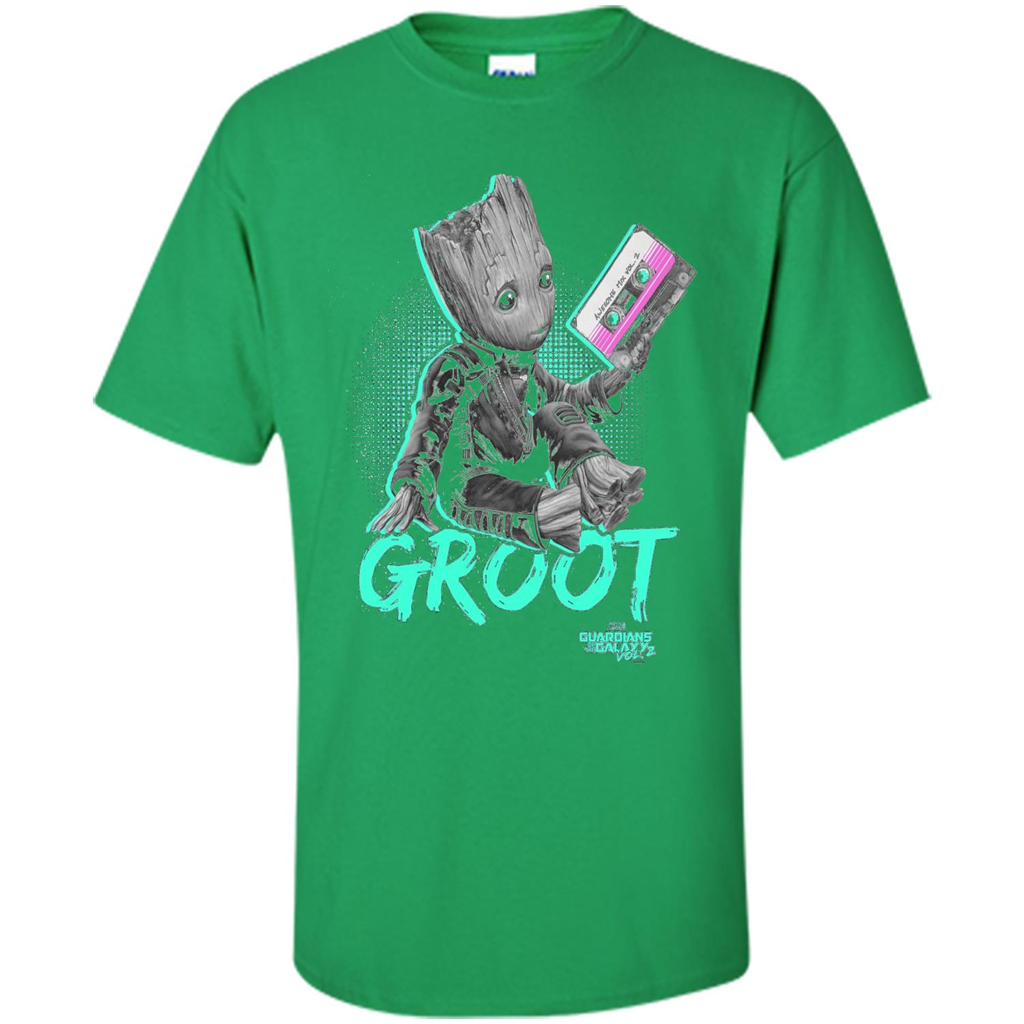 Groot Guardians of Galaxy 2 Mix Tape Graphic T-Shirt Irish Green