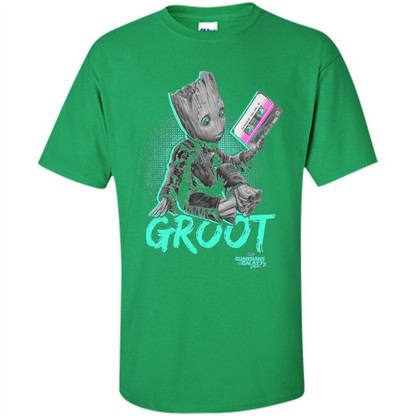 Groot Guardians of Galaxy 2 Mix Tape Graphic T-Shirt Irish Green