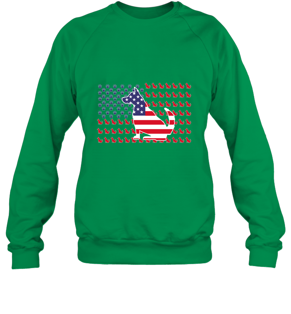 American Flag Dogs Lovers Shirt Sweatshirt Irish Green
