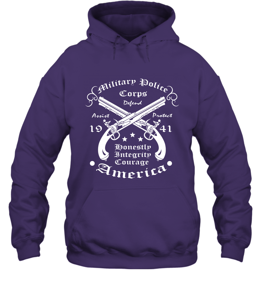 Military Police America Shirt Hoodie Hoodie Purple