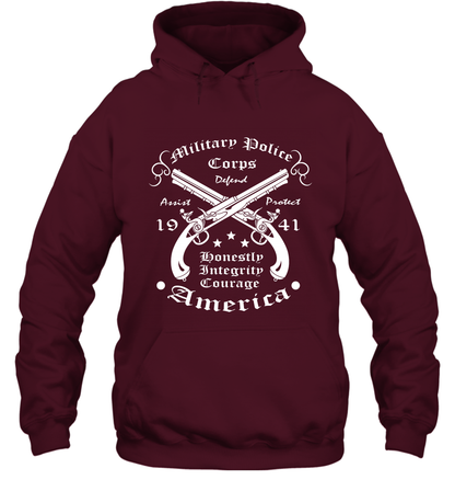 Military Police America Shirt Hoodie Hoodie Maroon
