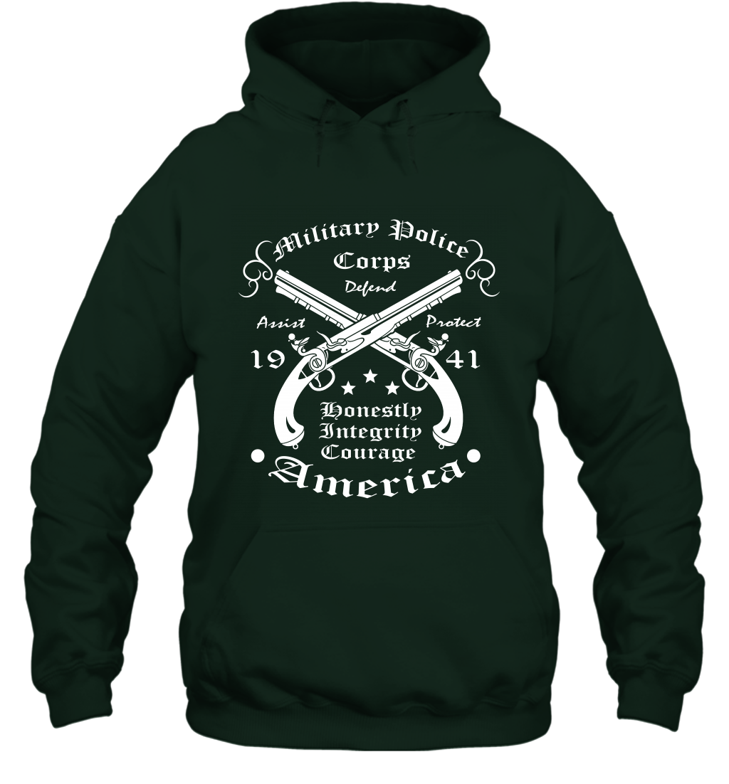 Military Police America Shirt Hoodie Hoodie Forest