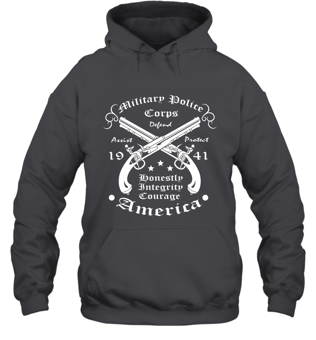 Military Police America Shirt Hoodie Hoodie Dark Heather