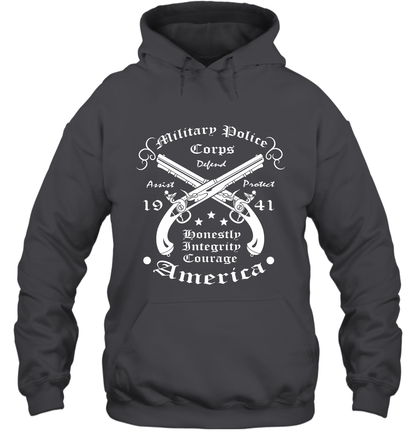Military Police America Shirt Hoodie Hoodie Dark Heather