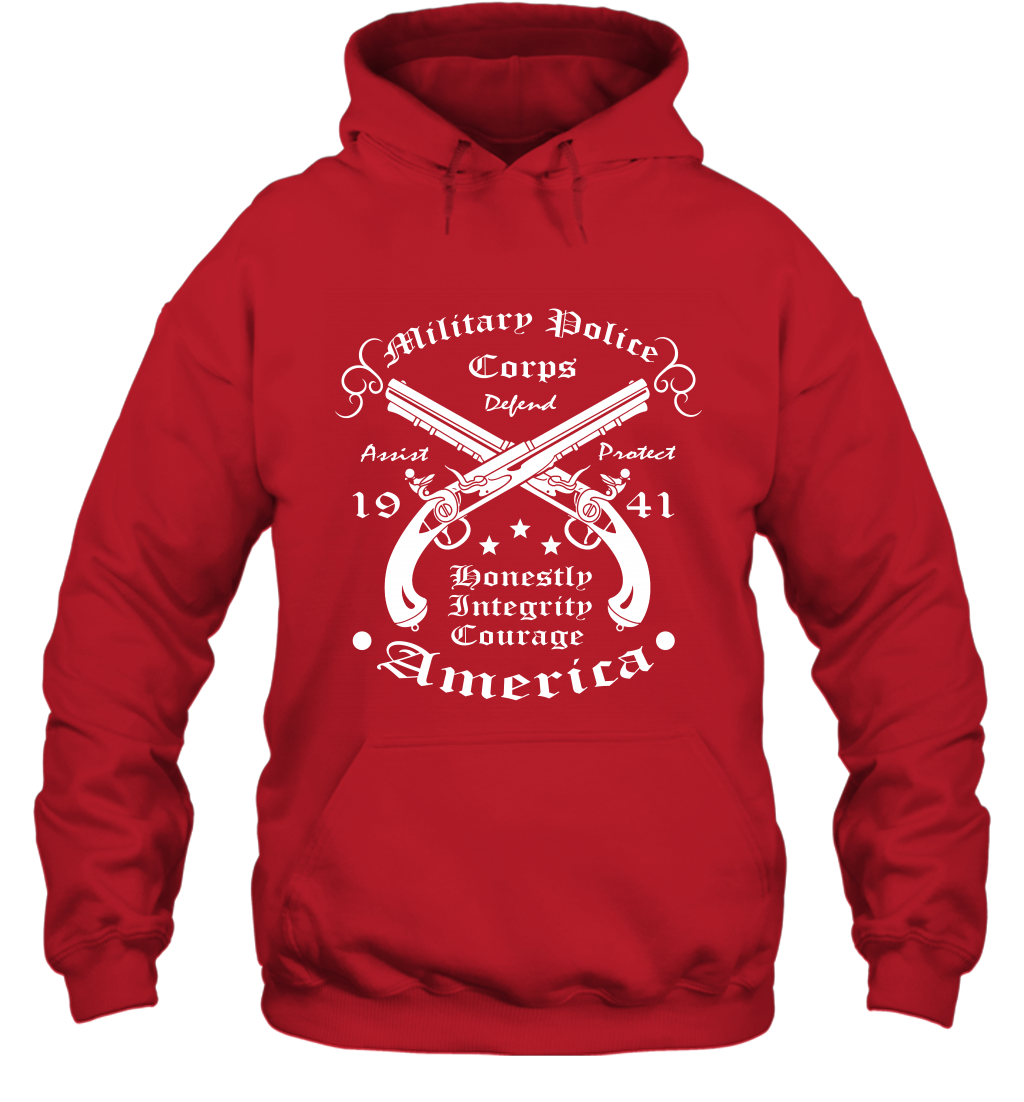 Military Police America Shirt Hoodie Hoodie Red