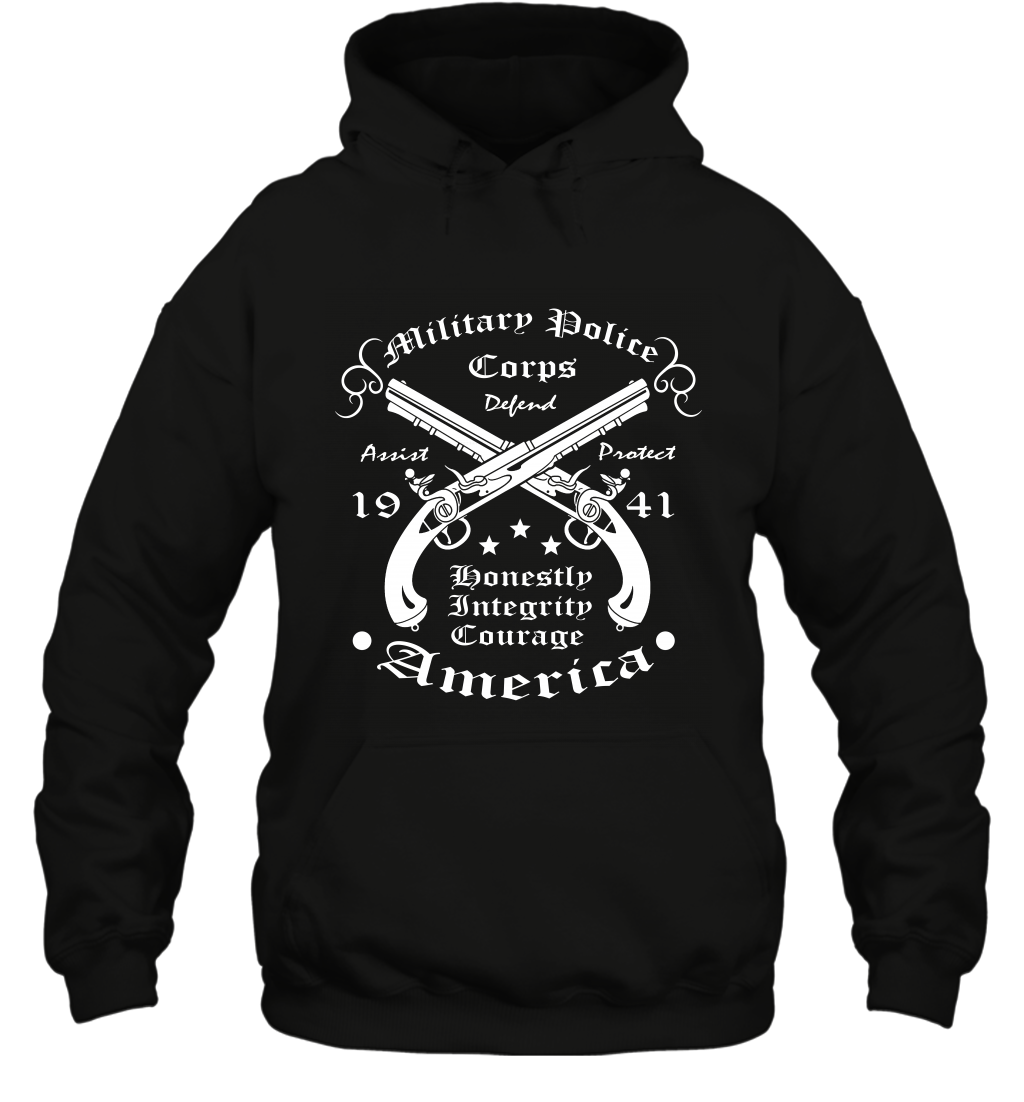 Military Police America Shirt Hoodie Hoodie Black