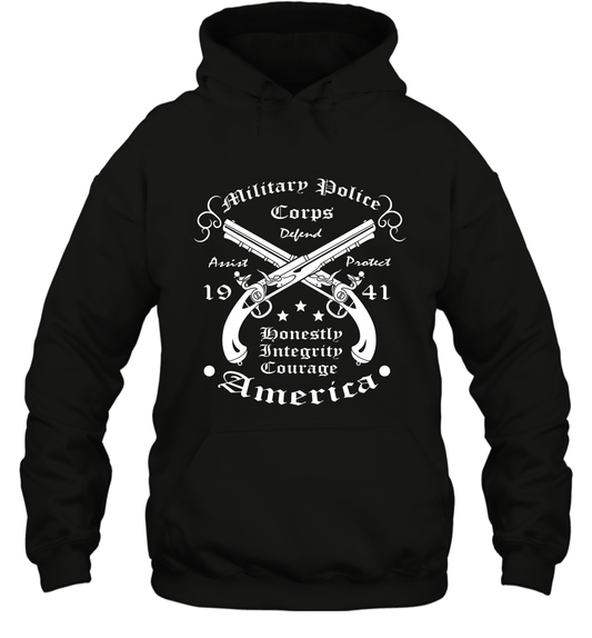 Military Police America Shirt Hoodie Hoodie Black