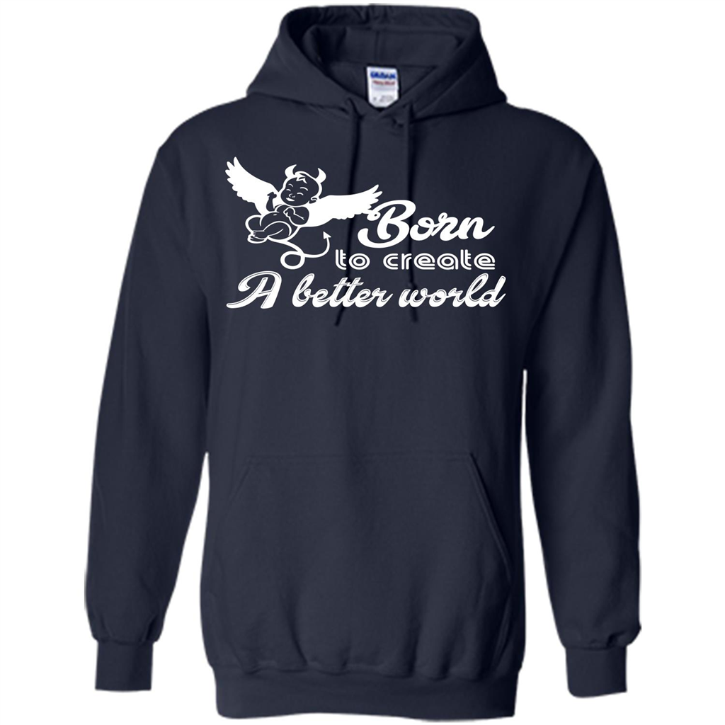 Baby T-shirt Born To Create A better World T-shirt Navy