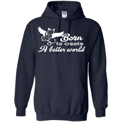 Baby T-shirt Born To Create A better World T-shirt Navy