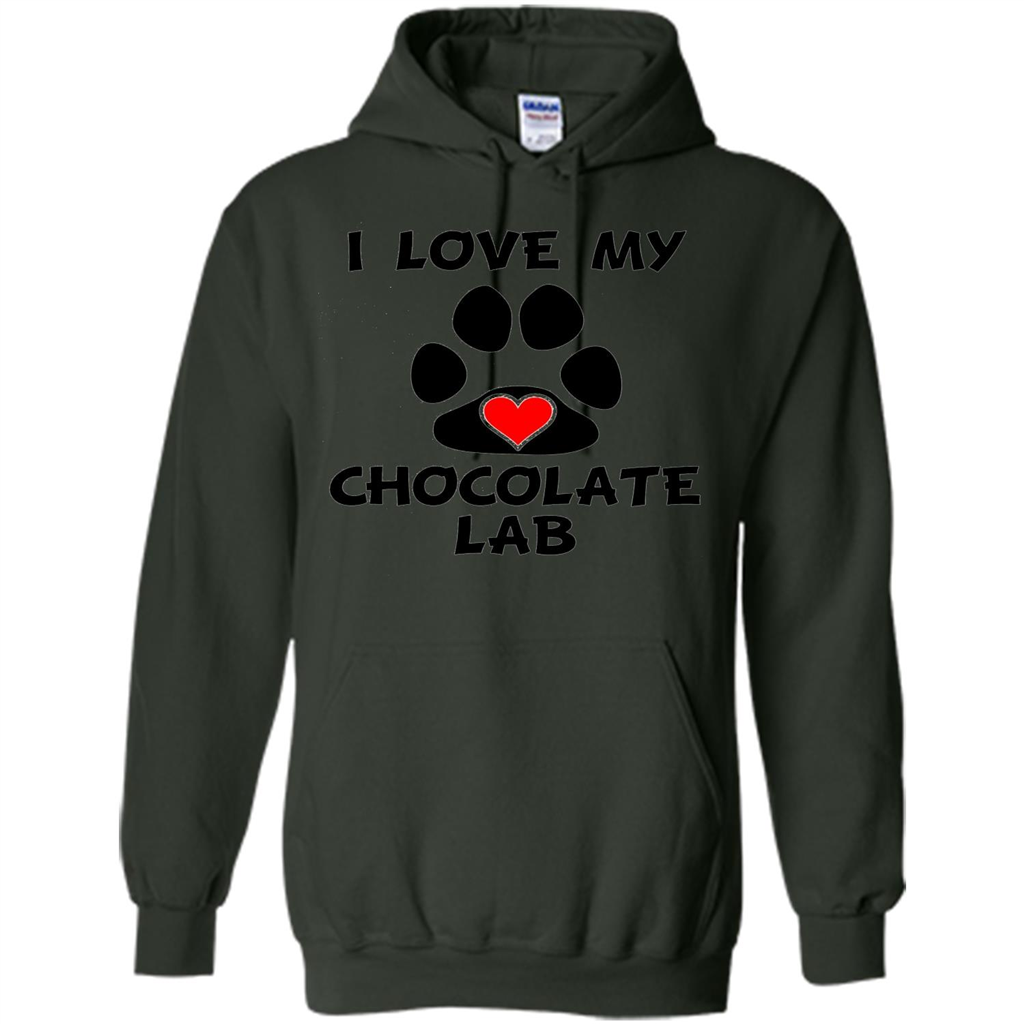 I Love My Chocolate Lab Paw T-shirt Heart Dog Owner T-Shirt