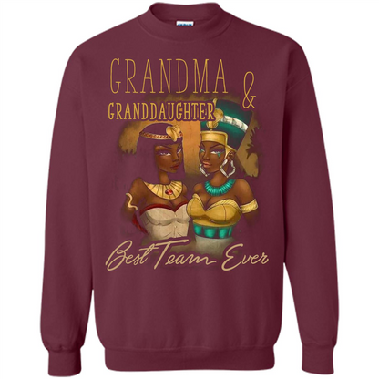Family T-shirt Grandma Granddaughter Best Team Ever T-shirt