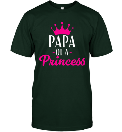 Papa Of A Princess Daddy Father Shirt T-Shirt T-Shirt Forest Green