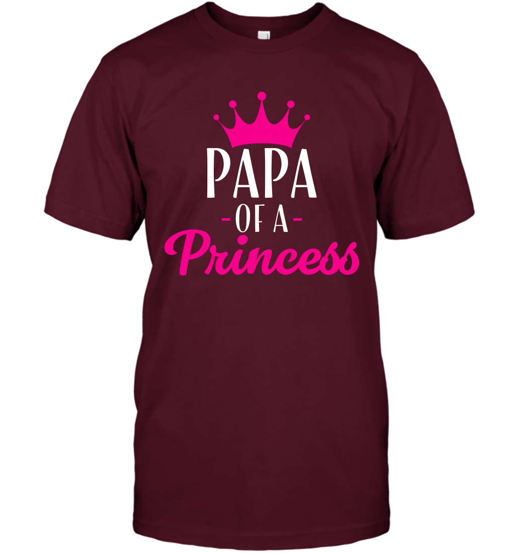 Papa Of A Princess Daddy Father Shirt T-Shirt T-Shirt Maroon
