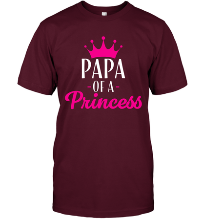 Papa Of A Princess Daddy Father Shirt T-Shirt T-Shirt Maroon