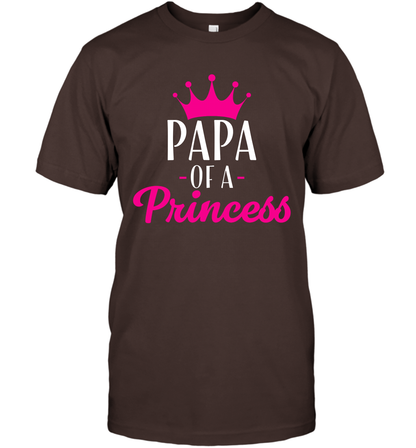 Papa Of A Princess Daddy Father Shirt T-Shirt T-Shirt Dark Chocolate