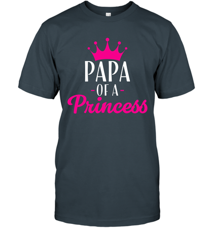 Papa Of A Princess Daddy Father Shirt T-Shirt T-Shirt Charcoal