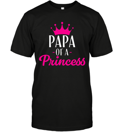 Papa Of A Princess Daddy Father Shirt T-Shirt T-Shirt Black